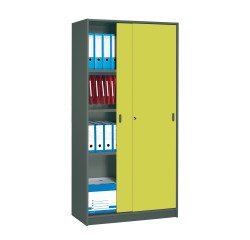 Tall wooden wardrobe H 180cm sliding doors Harmony
