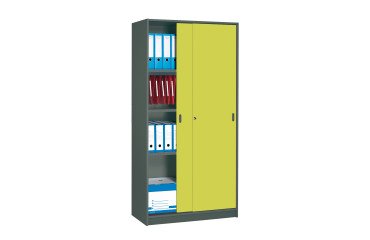 Armario Madera Alt 180 cm color Antracita puertas correderas color
