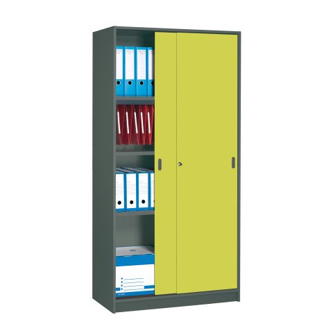 Armario Madera Alt 180 cm color Antracita puertas correderas Kiwi