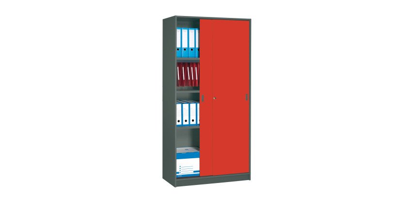 Armario Madera Alt 180 cm color Antracita puertas correderas color