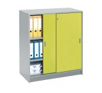 Armoire Harmonie H 100 x L 90 x P 44 cm corps aluminium portes coulissantes couleur