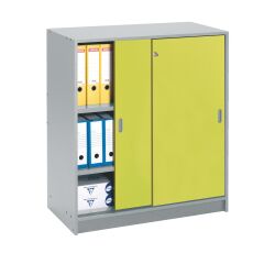 Armario madera Alt 100 cm color aluminio puertas correderas color