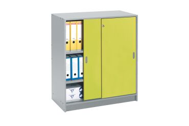 Armoire Harmonie H 100 x L 90 x P 44 cm corps aluminium portes coulissantes couleur