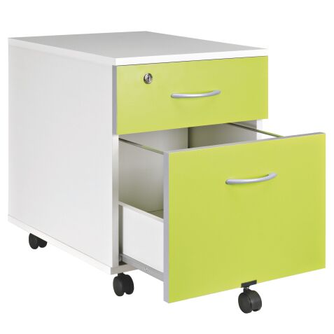 Caisson mobile bois couleur 2 tiroirs