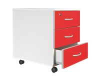 Cajonera movil Cubo color 3 cajones cuerpo Blanco
