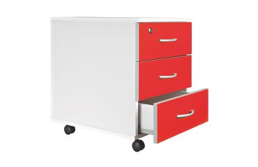 Cajonera movil Cubo color 3 cajones cuerpo Blanco