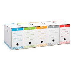 <strong>Brown Bruneau Cardboard Archive Box - 15 cm spine - High resistance - Assorted colors</strong>