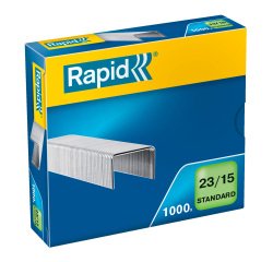 Grapas Rapid 23/15 galvanizadas Caja de 1000