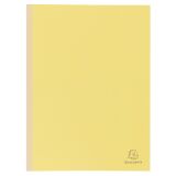 Shirt folder with gusset, Exacompta cloth spine, 24 x 32 cm yellow - Pack of 25
