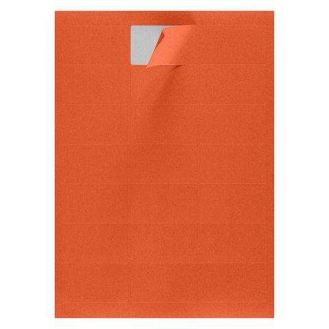 Etiqueta para inkjet y láser 63,5 x 38,1 mm color vivo - Caja de 2100 naranja