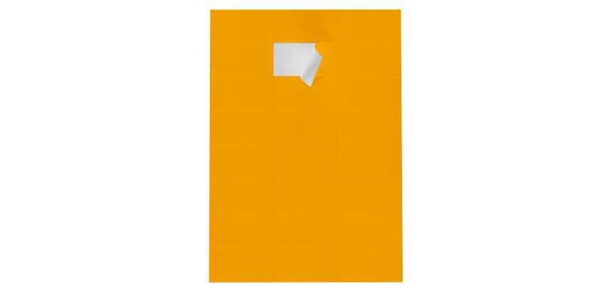 Fluo-etiketten voor laser- en inkjetprinters 70 x 37 mm - doos van 2400