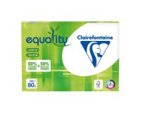 Recycletes Papier A4 weiß 80 g Clairefontaine Equality - Riemen von 500 Blatt