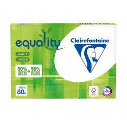 Recycletes Papier A4 weiß 80 g Clairefontaine Equality - Riemen von 500 Blatt