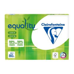 Ramette papier recyclé Clairefontaine Equality A4 80 gr - 500 feuilles - blanc
