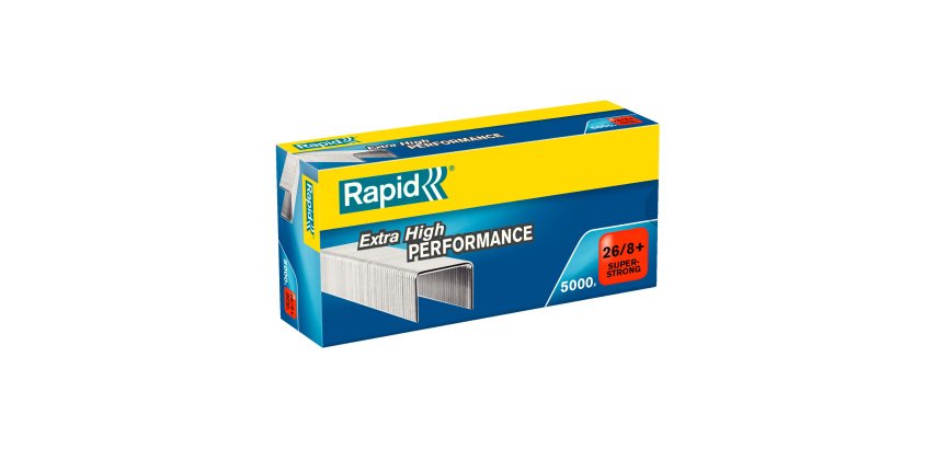 Agrafe Rapid 26/8 galvanisée - Boîte de 5000