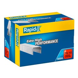 Box of 5000 staples Rapid 73/12 galvanized