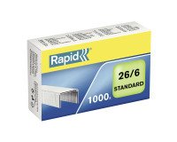 Grapas Rapid 26/6 galvanizadas Caja de 1000