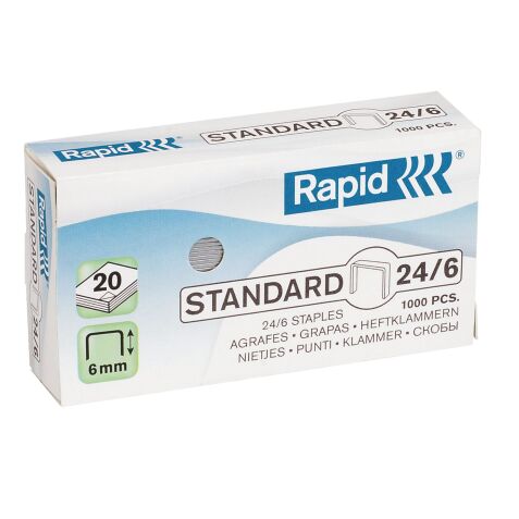 Box of 1000 staples Rapid 24/6 galvanized