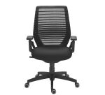 Chaise de bureau synchrone Expert Maxiburo dossier maille assise tissu