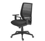 Chaise de bureau synchrone Expert Maxiburo dossier maille assise tissu