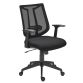 Chaise de bureau Bruneau Tiloa tissu et maille - Dossier bas avec accoudoirs  - Mécanisme Synchrone  - Pieds noir