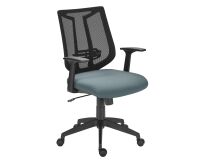 Bürostuhl Bruneau Tiloa Stoff und Mesh - Niedrige Rückenlehne mit Armlehnen - Synchronmechanismus - Schwarze Füße