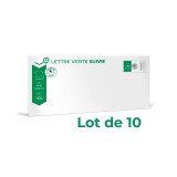 Enveloppe Prêt à Poster Lettre Verte Suivie 110 x 220 mm (DL) - Paquet de 10