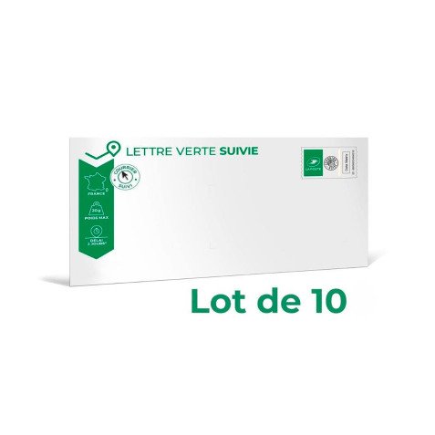 Enveloppes Lettres suivies prêtes-à-poster 110 x 220 mm (DL) - Lot de 10
