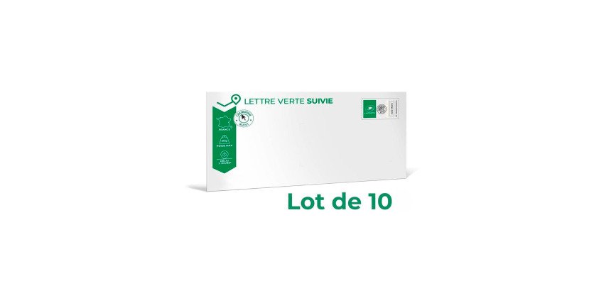 Enveloppes Lettres suivies prêtes-à-poster 110 x 220 mm (DL) - Lot de 10