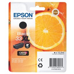Epson 33XL Cartridge schwarz, hohe Kapazität