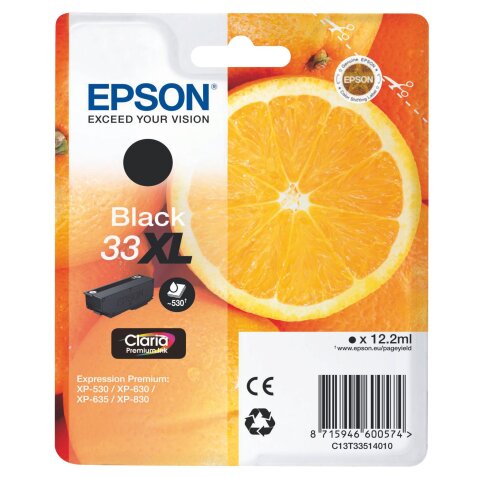 Epson 33XL cartridge zwart, hoge capaciteit voor inkjetprinter