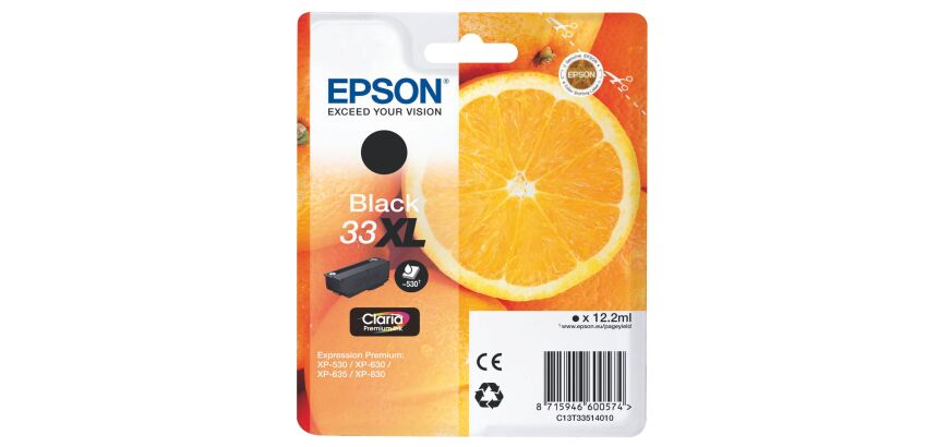 Epson 33XL cartouche haute capacité noire pour imprimante jet d'encre