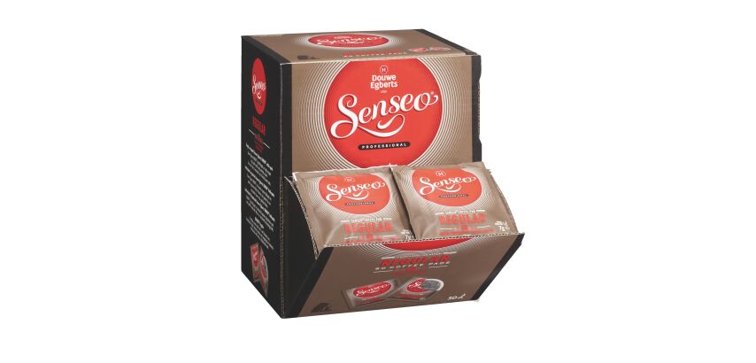 Dispensing box with 50 coffee capsules Douwe Egberts Senseo Classic