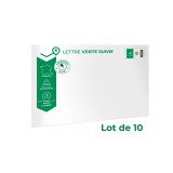 Enveloppe Prêt à Poster Lettre verte suivie - Paquet de 10