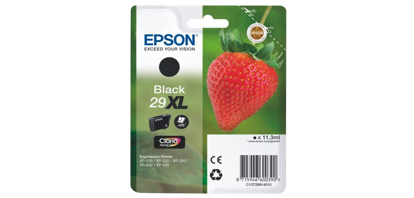 Epson 29XL cartridge black, high capacity for laserjet