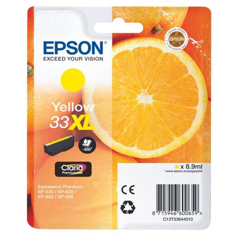 Epson 33XL Original Ink Cartridge C13T33644012 Yellow