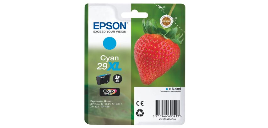 Epson 29XL cartridge high capacity separate colours for inkjet printer