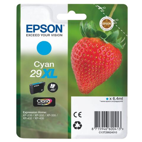 Epson 29 XL Cartucho original cian alta capacidad (450 páginas)