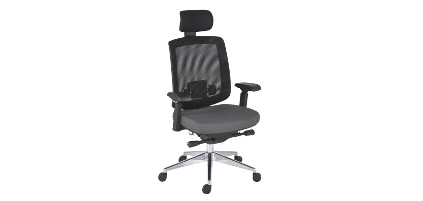 Silla de oficina ZOLPEE - respaldo de malla gris