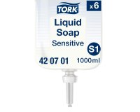 Savon liquide Tork Premium Extra-doux, pour distributeurs S1/S11 - Cartouche de 1 L