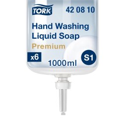 Savon liquide Tork Premium antibactérien - Cartouche 1 litre