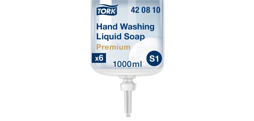 Savon liquide Tork Premium antibactérien - Cartouche 1 litre