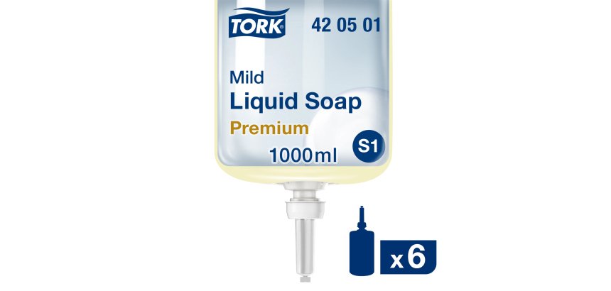 Savon liquide Tork Premium doux - Cartouche 1 litre
