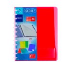 Protège-documents Viquel Géode polypropylène translucide A4 30 pochettes - 60 vues couleurs assorties