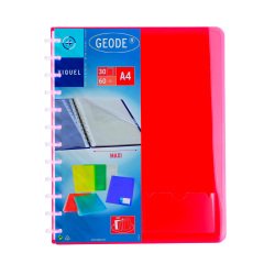 Protège-documents Viquel Géode polypropylène translucide A4 30 pochettes - 60 vues couleurs assorties