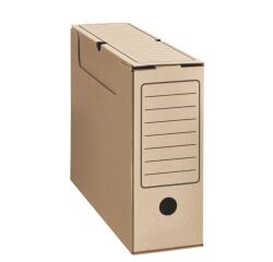 Archive boxes in brown cardboard budget back 10 cm