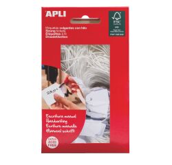 Box of 200 labels with cord Apli 24 x 15 mm