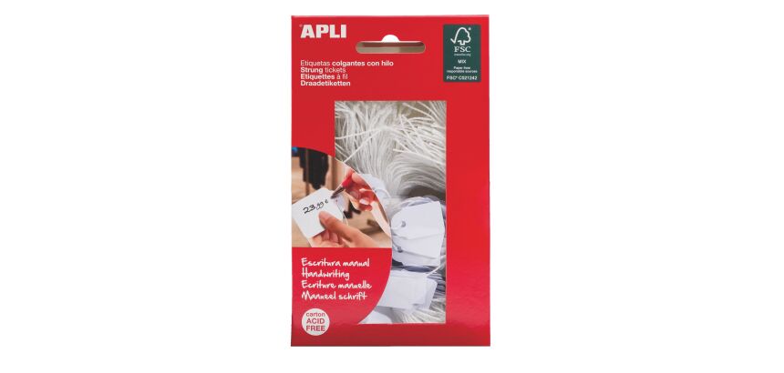 Etiquette à fil 24 x 15 mm Apli - Boîte de 200