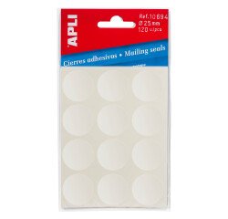 Doos van 120 verzegelingsetiketten Ø 25 mm Apli