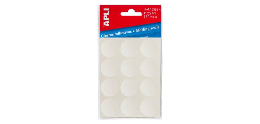 Box of 120 mailing seals Ø 25 mm Apli